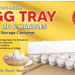 18 Grid Egg Storage Container with Lid, Stackable Refrigerator Egg Organizer Tray, BPA-Free Plastic Egg Holder Box for Fridge, Kitchen Storage Container for Fresh Eggs