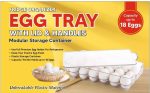 18 Grid Egg Storage Container with Lid, Stackable Refrigerator Egg Organizer Tray, BPA-Free Plastic Egg Holder Box for Fridge, Kitchen Storage Container for Fresh Eggs