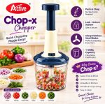 1100ml Easy Push Vegetable Chopper for Kitchen Use - Slicer Dicer Vegetable Cutter Tool - Manual Machine Hand Choppers & Cutter for Onion, Garlic, Herbs, Veg, Sabji, Chilli, Fruits