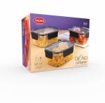 3-Piece  Plastic Food Storage Containers Set – Airtight, Leakproof Locking Lids – Microwave Safe, BPA-Free – Meal Prep & Lunch Box  - Image 2