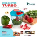 Coastal Kitchenware Quick Chopper Turbo, 1000 ml Capacity, 6 Stainless Steel Blades