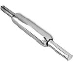 Stainless Steel Rolling Pin, Steel Belan for Kitchen, Lightweight and Heavy Duty for Roti, Chapati & Bread | Weight -200g, Length- 36 cm
