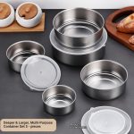 Stainless Steel Storage Containers Set of 5 with Lids, Kitchen Food Storage Dabba Set for Dry Fruits, Spices, Pulses, Rice, Nuts & Snacks, Stackable Space Saving - Image 4