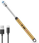 Rechargeable Plasma Arc Kitchen Lighter with Safety Lock, USB Port Rechargeable Battery Inside, Flexible Neck Flameless Grill with LED Indicator Light Your Candle, Gas & Bonfire Lighter
50%
off