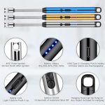 Rechargeable Plasma Arc Kitchen Lighter with Safety Lock, USB Port Rechargeable Battery Inside, Flexible Neck Flameless Grill with LED Indicator Light Your Candle, Gas & Bonfire Lighter
50%
off - Image 3