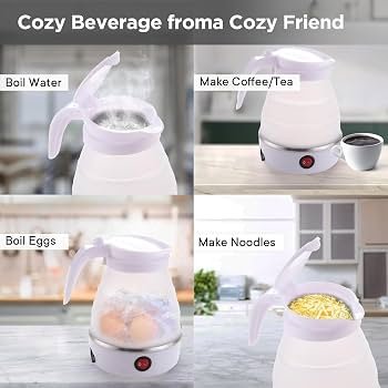 2026/09/175032.jpg Foldable Electric Kettle 600 ml | Travel-Friendly Portable Silicone Kettle | Quick Boil with 304 Stainless Steel Plate | BPA Free, Leakproof, Boil-Dry Protection | Ideal for Tea,Coffee,Eggs - Image 1