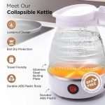 Foldable Electric Kettle 600 ml | Travel-Friendly Portable Silicone Kettle | Quick Boil with 304 Stainless Steel Plate | BPA Free, Leakproof, Boil-Dry Protection | Ideal for Tea,Coffee,Eggs - Image 3