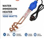 Immersion water heater 1000W||Heavy copper element|With Bucket clip| ISI certified| Pin Moulded Plug| 3 pin top with,6 amp wire |Heating for Buckets,Bath,Kitchen & Home Use -1 pc pack-(1000w heater - Image 2