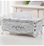 Floral Tissue Box Holder, Luxury Facial Napkin Holder, Toilet Paper Holder for Home Office Bathroom Car Automotive Decor - Image 2