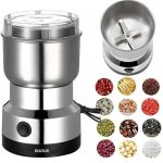 Mixer Grinder Mini Mixer Grinder Small Size Electric Coffee & Spice Grinder - Stainless Steel Portable Mixer for Masala Herbs Dry Spices & Nuts Heavy Duty for Home Kitchen