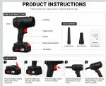48V Cordless Spotlight, Max Power Link System, Handheld Rechargeable Torch, Black with Red Trigger