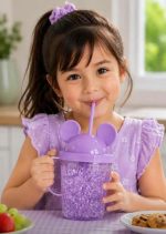 Creations Plastic Mug Bottle Jelly Sipper Gel Feezer Sipper Icecream Cup with Straw for Cold Beverages Water and Drinks Green Color - Image 3