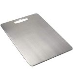 Stainless Steel Food-Grade Chopping Cutting Slicing mincing Serving Cut Board for Fruits Vegetables Meat Cheese Pizza breads Knead Dough for Chefs Kitchen Home Antibacterial Surface