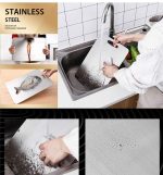 Stainless Steel Food-Grade Chopping Cutting Slicing mincing Serving Cut Board for Fruits Vegetables Meat Cheese Pizza breads Knead Dough for Chefs Kitchen Home Antibacterial Surface - Image 4