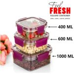 Square Food Storage Containers Set