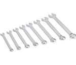CTM 8-Piece Combination Spanner Set | Chrome Vanadium Steel Wrench Set | Open & Ring End Metric Spanners 8-19mm - Image 2